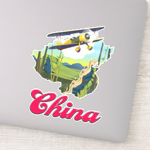 China-Reisekartenposter Aufkleber