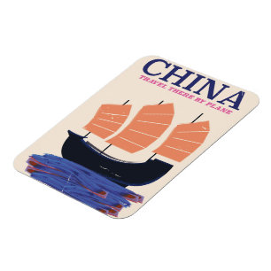 China "Reisen Sie mit dem Flugzeug dorthin" Magnet
