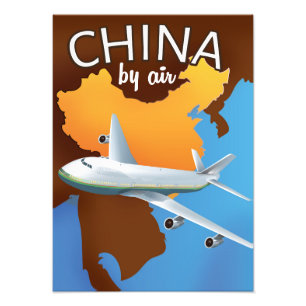 China Reiseplakat per Flug Fotodruck