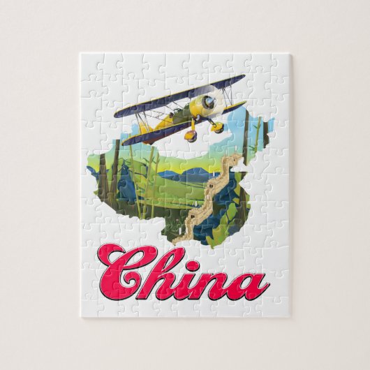 China Reiseplakat Puzzle (Vertikal)