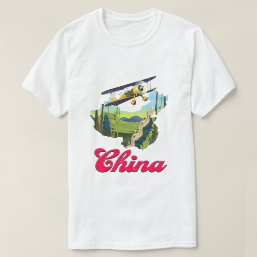 China Reiseplakat T-Shirt (Design vorne)