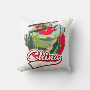 China Reiseplan Logo Kissen