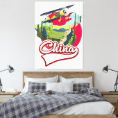 China Reiseplan Logo Leinwanddruck (Insitu (Schlafzimmer))