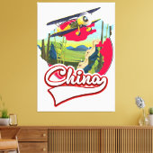 China Reiseplan Logo Leinwanddruck (Insitu (Wohnzimmer))