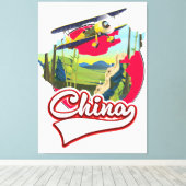 China Reiseplan Logo Leinwanddruck (Insitu (Holzboden))