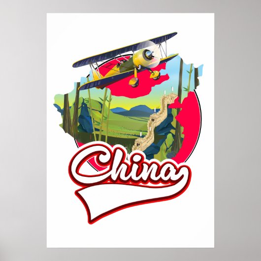 China Reiseplan Logo Poster (Vorne)