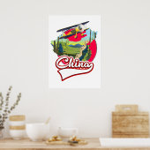 China Reiseplan Logo Poster (Küche)