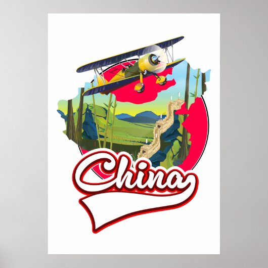 China Reiseplan Logo Poster (Vorne)