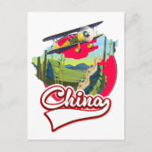 China Reiseplan Logo Postkarte (Vorderseite)