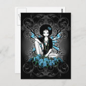 China Retro Lilly Fantasy Postcard Postkarte (Vorne/Hinten)