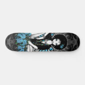 "China" Retro Lilly Yin Yang feenhafter Skateboard (Horizontal)