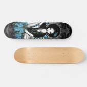 "China" Retro Lilly Yin Yang feenhafter Skateboard (Horizontal)