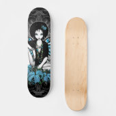 "China" Retro Lilly Yin Yang feenhafter Skateboard (Vorderseite)