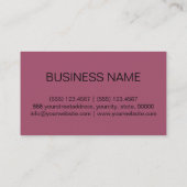 China Rose Hintergrund Visitenkarte (Rückseite)