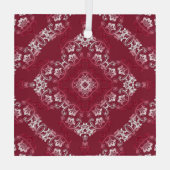 China Rosewood Floral 2 Blühte Glasdekoration Ornament Aus Glas (Rückseite)