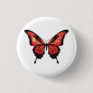 China Schwalbenschwanz Schmetterling Flagge Sticke Button