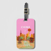 China Shanghai Reise Kunst Gepäckanhänger (Vorderseite Vertikal)