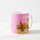 China Shanghai Reise Kunst Kaffeetasse (VorderseiteRechts)