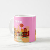 China Shanghai Reise Kunst Kaffeetasse (Vorderseite Links)
