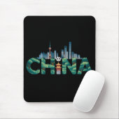 China Shanghai Temple Panda Mousepad (Mit Mouse)