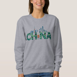 China Shanghai Temple Panda Sweatshirt