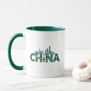 China Shanghai Temple Panda Tasse