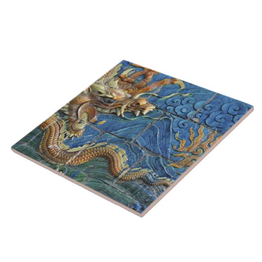 China, Shanxi, Datong, Wand von neun Drachen Fliese (Seite)