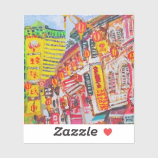 China Singapur Aufkleber