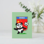 China Soccer Panda Postkarte (Stehend Vorderseite)