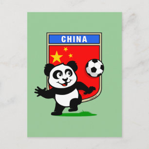 China Soccer Panda Postkarte