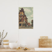 China Stadt mit traditioneller Architektur Poster (Küche)