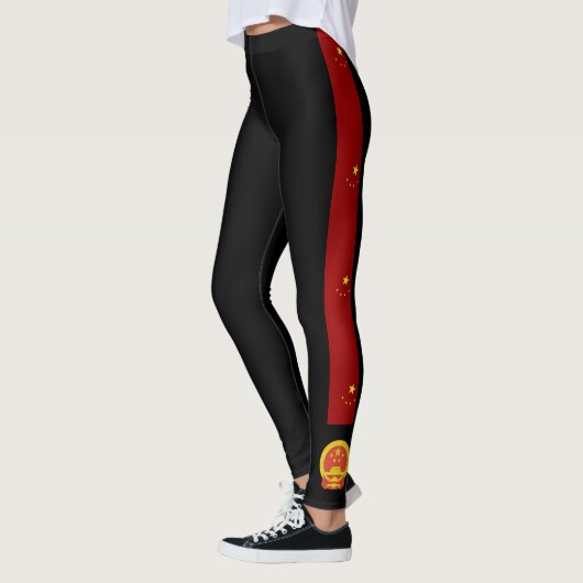 China stripes Flagge Leggings (Links)