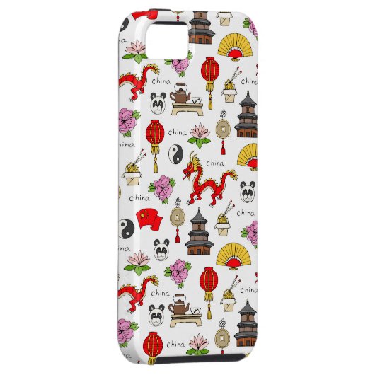 China-Symbol-Muster Case-Mate iPhone Hülle (Rückseite/rechts)