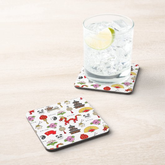 China-Symbol-Muster Untersetzer (Rechte Seite)