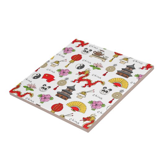 China-Symbolmuster Fliese (Seite)