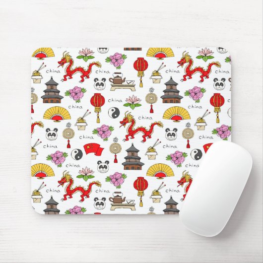 China-Symbolmuster Mousepad (Mit Mouse)