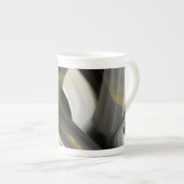 China Tasse Abstrakt Art Schwarz-weiß Gold (Vorderseite Rechts)