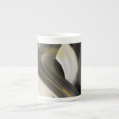 China Tasse Abstrakt Art Schwarz-weiß Gold (Vorderseite)
