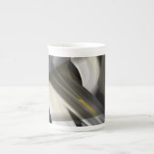 China Tasse Abstrakt Art Schwarz-weiß Gold (Vorderseite)