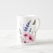 China - Tasse - Blume Feld, Schmetterlinge (Vorderseite Rechts)