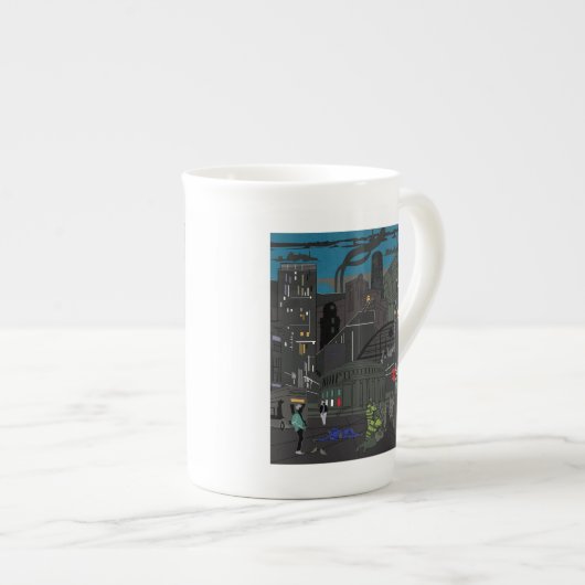 China Tasse Manchester UK Night Day Skyline (Vorderseite Rechts)