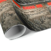 CHINA Terracotta Warriors Geschenkpapier (Rolleneckpunkt)