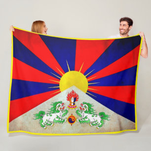 " China: TIBET Flagge ... " Fleecedecke