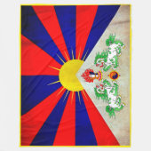 " China: TIBET Flagge ... " Fleecedecke (Vorderseite)