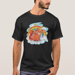 China Tier Rainbow Red Pandacorn Fantasie Red Pan T-Shirt