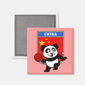 China Tischtennis Panda Magnet (Vorderseite/Rückseite)