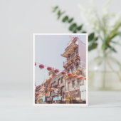 China Town Red Lanterns San Francisco Photo Blank Postkarte (Stehend Vorderseite)