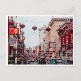 China Town San Francisco Red Lanterns Street Photo Postkarte