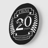 China Traditional wedding anniversary 20 years Große Wanduhr (Winkel)