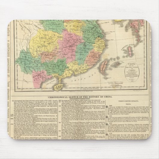 China und Japan Atlas Map Mousepad (Vorne)